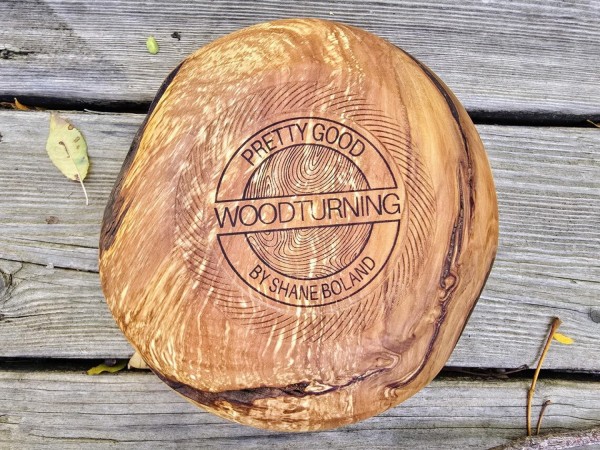 Pretty Good Little Apple Bowl With Bark Inclusion and Spalting - Handmade by Illinois Woodturner - 7.25" x 3.25" - Unique Bowl - Wood Art