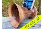 PRE ORDER (Estimated shipping mid-February) - Phone Speaker Stand - Black Walnut by Pretty Good Woodturner Hand Crafted Passive Speaker Phone Amplifier Stand - Hand Made in USA