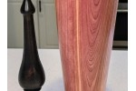 Handmade Aromatic Eastern Red Cedar Urn & 200 Year old Yew Finial Lid by St. Anne Woodturner - Wood Box - Wood Vase - Beautiful Centerpiece