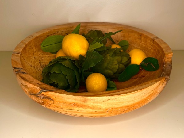 Meet "Mayhem" - A Large Beyond Spalted Butternut (White Walnut) Fruit Bowl | 13" Diameter x 4" Tall | Finished with Food Grade Mineral Oil