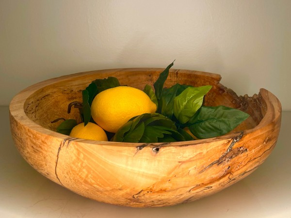 Meet "Mayhem" - A Large Beyond Spalted Butternut (White Walnut) Fruit Bowl | 13" Diameter x 4" Tall | Finished with Food Grade Mineral Oil