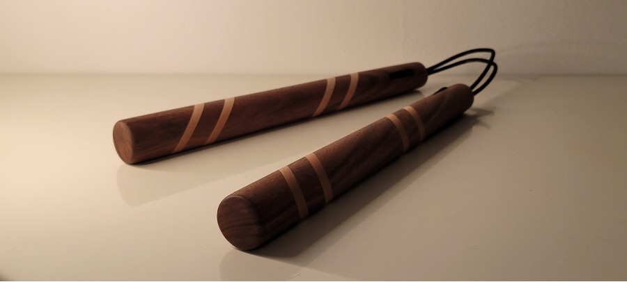 Black Walnut and Maple Nunchucks 