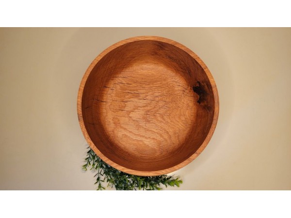 Locally Hand Made (Kankakee County) Large Black Locust Salad Bowl - Salvaged from Becoming Firewood