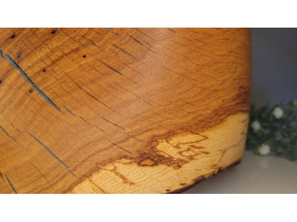 Locally Hand Made (Kankakee County) Large Black Locust Salad Bowl - Salvaged from Becoming Firewood