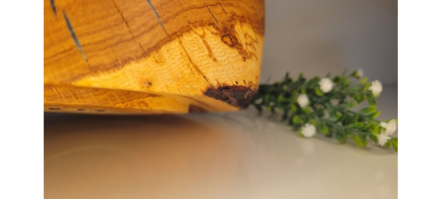 Locally Hand Made (Kankakee County) Large Black Locust Salad Bowl - Salvaged from Becoming Firewood