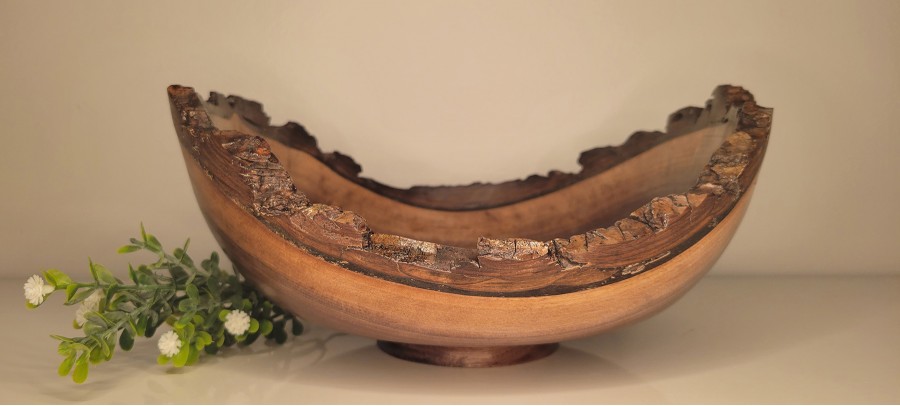 Black walnut bowl #7 turned this week in Saint Anne, IL, wood sourced from Mokena, IL this summer. 