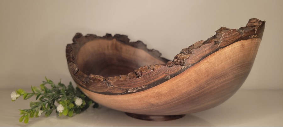 Black walnut bowl #7 turned this week in Saint Anne, IL, wood sourced from Mokena, IL this summer. 