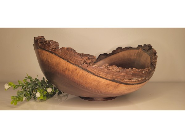 Black walnut bowl #7 turned this week in Saint Anne, IL, wood sourced from Mokena, IL this summer. 