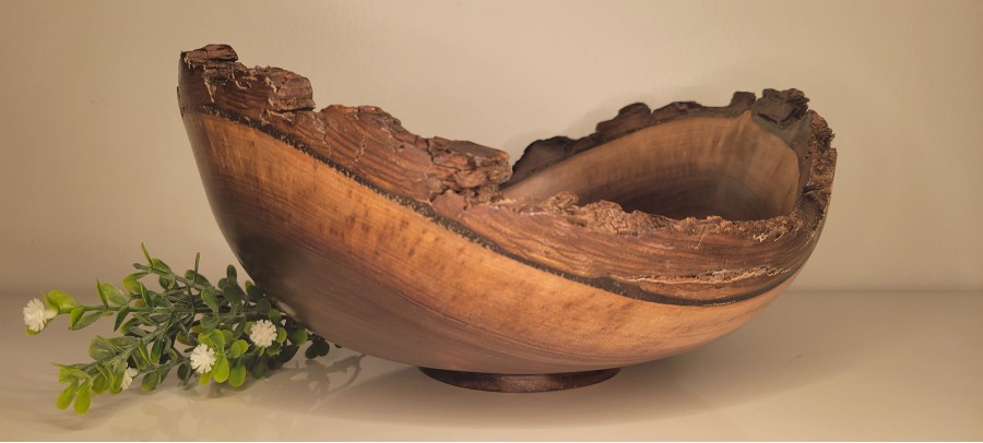 Black walnut bowl #7 turned this week in Saint Anne, IL, wood sourced from Mokena, IL this summer. 