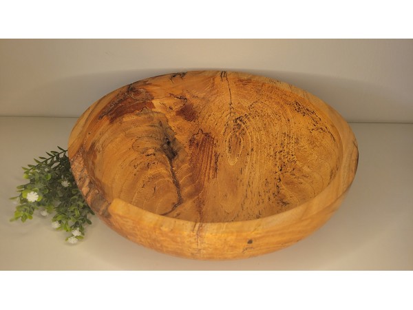 Meet "Mayhem" - A Large Beyond Spalted Butternut (White Walnut) Fruit Bowl | 13" Diameter x 4" Tall | Finished with Food Grade Mineral Oil