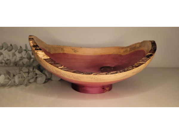 Fresh off the Lathe, Red Cedar #1 Turned by St. Anne Wood Turner ("The Beard") - Shane Boland, Natural Edge Bowl