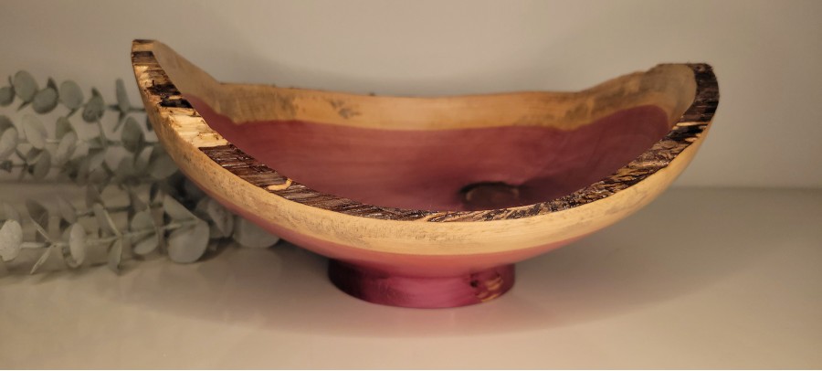 Fresh off the Lathe, Red Cedar #1 Turned by St. Anne Wood Turner ("The Beard") - Shane Boland, Natural Edge Bowl