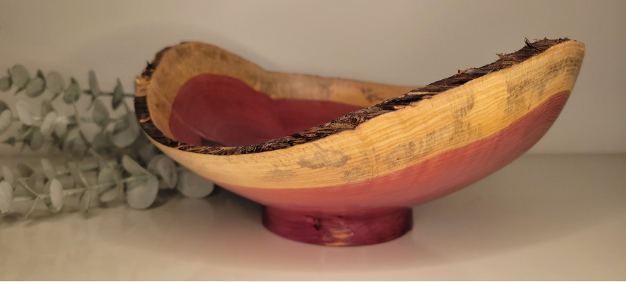 Fresh off the Lathe, Red Cedar #1 Turned by St. Anne Wood Turner ("The Beard") - Shane Boland, Natural Edge Bowl