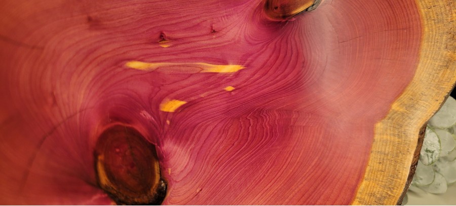 Fresh off the Lathe, Red Cedar #1 Turned by St. Anne Wood Turner ("The Beard") - Shane Boland, Natural Edge Bowl