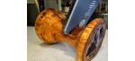 MAGA Phone Amplifier Stand - Flowering Crab Wood - hand made by Illinois Woodturner - Passive Sound Amplification