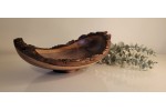 Black Walnut LIVE Edge Winged Bowl - Large | Sealed w/Polyurethane & Buffed to a Matte Finish