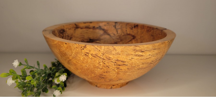 Butternut (White Walnut) Bowl - Super Spalted | 8.75" x 3.5" | Polished with Yorkshire Grit and Finished Linseed Oil / Beeswax Combination