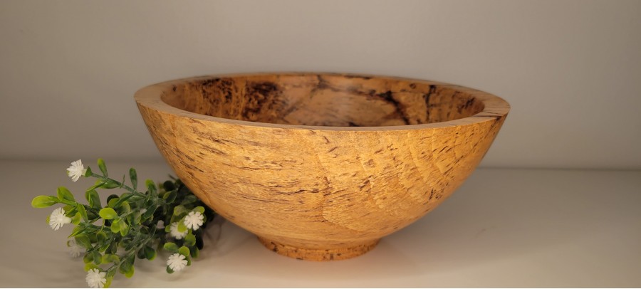 Butternut (White Walnut) Bowl - Super Spalted | 8.75" x 3.5" | Polished with Yorkshire Grit and Finished Linseed Oil / Beeswax Combination