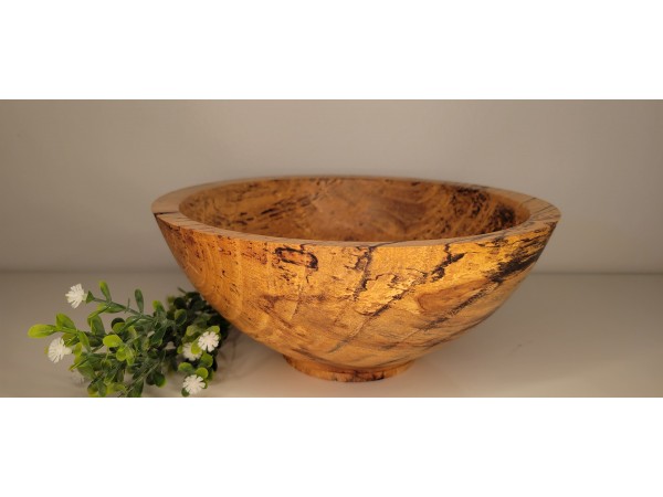 Butternut (White Walnut) Bowl - Super Spalted | 8.75" x 3.5" | Polished with Yorkshire Grit and Finished Linseed Oil / Beeswax Combination