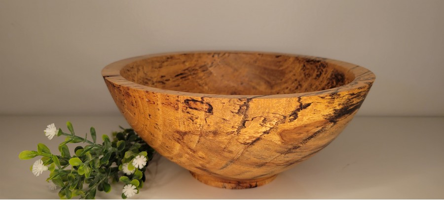 Butternut (White Walnut) Bowl - Super Spalted | 8.75" x 3.5" | Polished with Yorkshire Grit and Finished Linseed Oil / Beeswax Combination