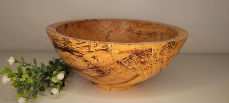 Butternut (White Walnut) Bowl - Super Spalted | 8.75" x 3.5" | Polished with Yorkshire Grit and Finished Linseed Oil / Beeswax Combination